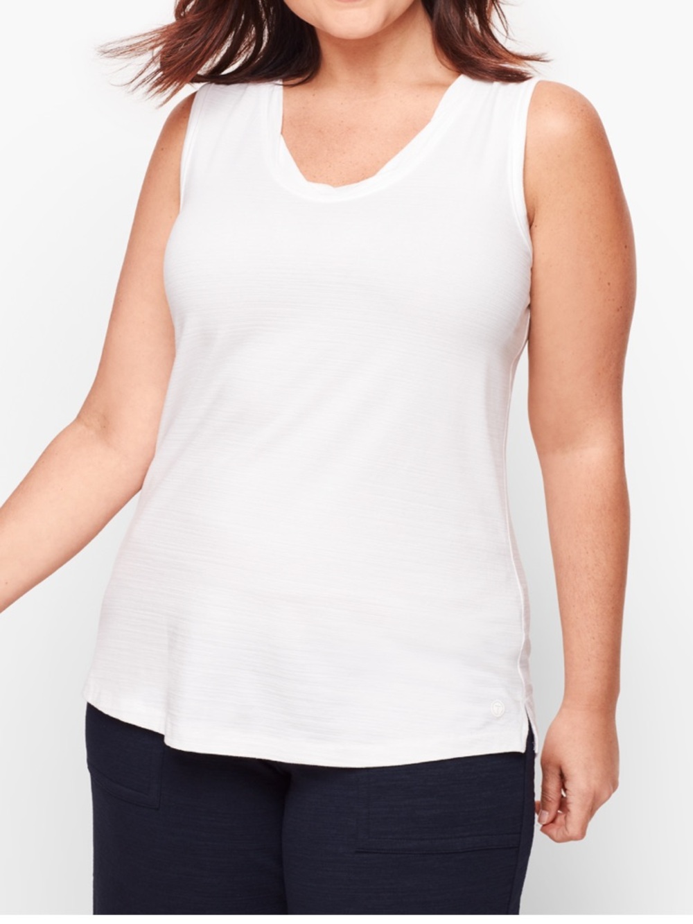 NWT J. Jill Cream V-Neck Sleeveless Tank Top White Sz 2X Women - Picture 2 of 6